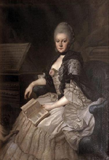 Johann Ernst Heinsius Portrait of Anna Amalie von Sachsen-Weimar-Eisenach, Germany oil painting art
